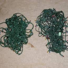 Christmas Lights - Multi Color Blinking - Two 100 Ct Sets - Like New 1
