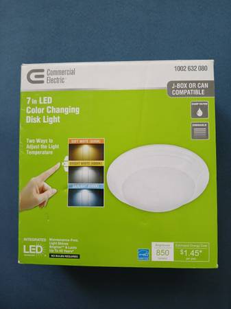 Brand New! 7 inch LED Disk Light (damp rated) 1