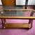 Oak and Glass with Gold Trim Coffee Table, 2 End Tables and Sofa Table 8 thumbnail