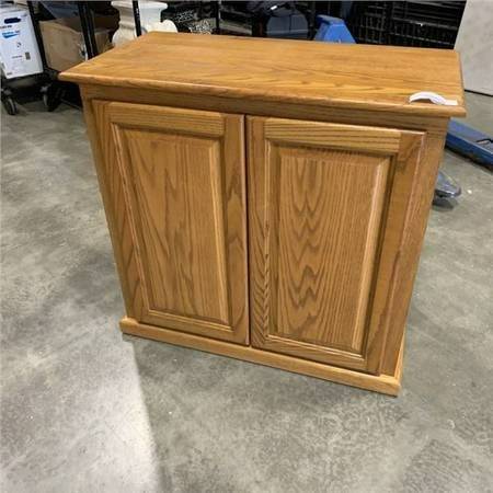 SERVING CABINET - 2 DOOR - OAK 1
