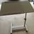 Adjustable Bedside Overbed Table with Wheels, White 1 thumbnail
