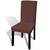 vidaXL - Chair Cover Set of 4 Brown 90% Polyester, 10% Elastane..! 4 thumbnail