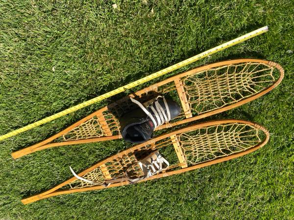 Snowshoes, snow shoes, Vintage Rawhide & Wood, by Tubbs 1