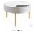 ROUND WHITE COFFEE TABLE WITH STORAGE 3 thumbnail