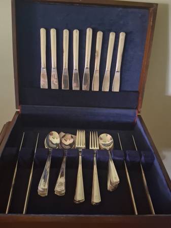 1950s Victor S and Co Silverplate Setting for 12 Never Used >Gorgeous 1
