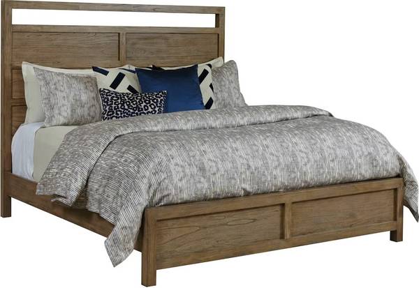 Solid Wood Camel Finish King Bed - $475 (Pendergrass)63469932474753122