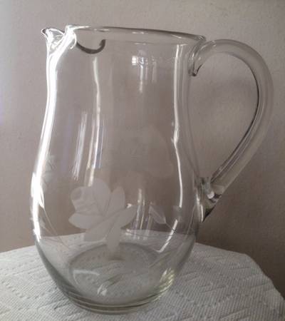 Clear Glass Pitcher - Large 1