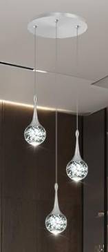 Arañuela de techo de cristal de 3 luces - $85 (Nixa)62971057560067124