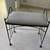 handy little padded metal stool / bench - for a closet or bathroom 2 thumbnail