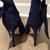 Women's 8.5 Steve Madden Cheetah Booties, Sz. 8 Blue Velvet Stilettos 8 thumbnail