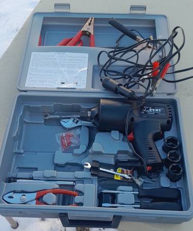 XPert Impact Wrench 2 Emergency Tire Change Kit w/ Jumper Cables 1
