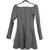Vintage-Inspired Floral Embellished Long Sleeve A-Line Dress Black S 2 thumbnail