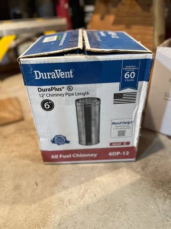 12”L DuraVent DuraPlus stainless steel 1