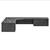 Floating Corner Desk - Black Woodgrain - Modway Render 4 thumbnail