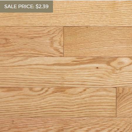 Prefinished Solid Red Oak Plank Flooring $2.39 1