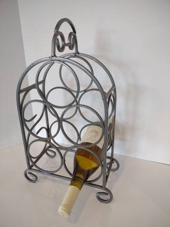 Metal Wine Holder ; wine rack--like new 1