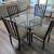 Dining Table Set with Glass Table and 4 Chairs 1 thumbnail