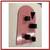 Carbon Designs Custom Made Pink Arch Wall Hanging With Black Geometric 7 thumbnail