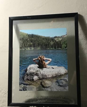 ‘Skinny-Dipping in the Forest Lake” Accent Photo Art (w/ Umbra frame) 1