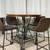 Round Pub  High Table & 4 Bucket Seat Chairs ASHLEY FURNITURE 3 thumbnail