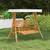 vidaXL Swing Frame Teak finish & cream roof Strong bent wood..! 2 thumbnail