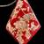 Mid-Century Resin Geometric Necklace... Red + with Gold flakes 4 thumbnail