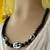 Goth style black porcelain & onyx necklace OOAK 1 thumbnail