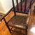 ♣19th Century Antique High Back Chair with Leather Seat ♣ 2 thumbnail