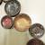 Mosaic Disc Wall Art Black Metal with Attached Mosaic Discs Metal Art 3 thumbnail