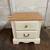 Vintage pine and white country shabby chic 2 drawer nightstand 1 thumbnail