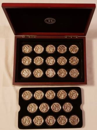 2012 Complete Morgan Silver $1 Proof Replica Coin Collection (29) 1