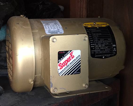 1HP BALDOR Super E Premium Efficient Industrial 3PH SUPER-E Motor 1