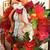 Tropical Paradise - Red Orange Flowers, Monstera Palm Wreath 2 thumbnail