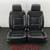 15-19 Chevy Silverado 2500 3500 Black Leather Bucket Front Seats Seat 13 thumbnail