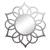 Wall Mirror Round Silver Framed Flower Six Petal Contemporary 1 thumbnail