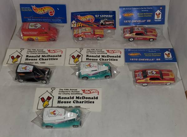 7) HOT WHEELS MCDONALD'S CHARITY/CONVENTION/RONALD HOUSE DIECAST