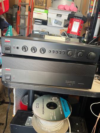 2 ADCOM Components Amp & Preamp 1