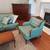 MID CENTURY VINTAGE ANTIQUE 1950 FRENCH ITALIAN STYLE SOFA , CHAIR and 2 thumbnail