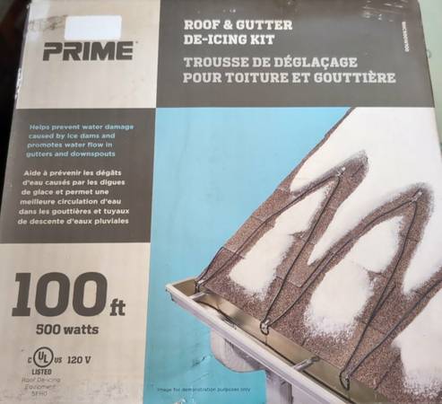 New 100 FT Roof & Gutter De-Icing Cable Ice Remover Snow Melter 1