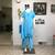 Blue Sequined and Beaded Indian 3-Piece Salwar - Size 46 1 thumbnail