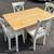 USED IKEA TABLE / FOUR CHAIRS OAK/WHITE 3 thumbnail