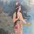 Antique early 19th c. Native American Indian Maiden Oil Painting on Ca 2 thumbnail