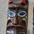 2 Vintage Hand Carved Mexican Wooden Masks folk art 2 thumbnail