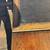 Vintage Gothic look oak bar / server credenza B7 6 thumbnail