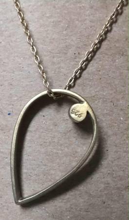 Baroni 925 necklace with teardrop pendant with pearl 1