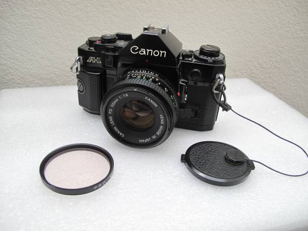 Canon A-1 35mm SLR Film Camera 50mm FD f/1.8 Lens - Xlnt. Condition 1