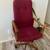 Scandinavian Mid Century Teak Red Upholstered Office Chair 6 thumbnail