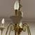 Used Vintage Brass and Porcelain Chandelier 2 thumbnail