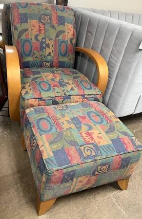 Chair and Ottoman with Pattern - LaZBoy brand 65579 1