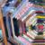 Framed Textile Art Piece Featuring Geometric Log Cabin Quilt Pattern 2 thumbnail